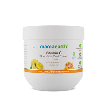 Mamaearth Vitamin C Nourishing Cold Cream for Face & Body with Vitamin C & Honey for Illuminating Moisturization – 100g